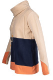 Apricot Fashion Sweet Adult Patchwork Solid Patchwork Hooded Collar Outerwear