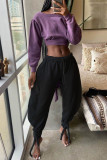 Grey Sexy Casual Sportswear Solid Bandage Pants Loose Bottoms