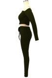 Серый модный сексуальный однотонный пэчворк для взрослых с длинным рукавом и коротким рукавом из двух частей