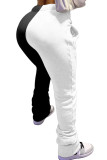 Белые модные сексуальные свободные штаны в стиле пэчворк для взрослых в стиле пэчворк