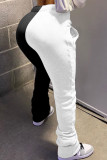 Белые модные сексуальные свободные штаны в стиле пэчворк для взрослых в стиле пэчворк