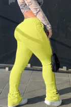 Yellow Street Solid Fold Regular Bottoms
