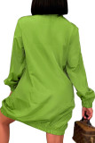 Moda verde celebridades adultos patchwork sólido patchwork cuello alto prendas de vestir exteriores