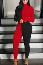 Черная модная сексуальная лоскутная одежда для взрослых, однотонная лоскутная вышивка с круглым вырезом и длинным рукавом, короткие короткие комплекты из двух предметов
