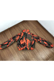 Orange Mandarin Collar Camouflage Others Long Sleeve Blazer & Suits &Jacket