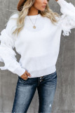 Black Fashion Casual Tassel Long Sleeve Sweater