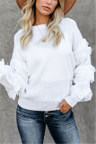 Black Fashion Casual Tassel Long Sleeve Sweater