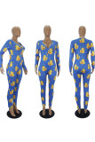Blue Living - Skinny jumpsuits met V-hals en print