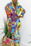 Mehrfarbiger Hemdkragen im britischen Stil mit langen Ärmeln, zweiteilig