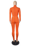 Orange Street Sportswear Solid O Neck Langarm Zweiteiler