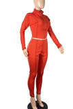 Red Street Sportswear Effen O-hals, twee stukken met lange mouwen