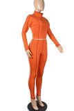 Orange Street Sportswear solide O cou manches longues deux pièces
