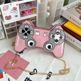 Bolsa transversal rosa moda casual para console de jogos