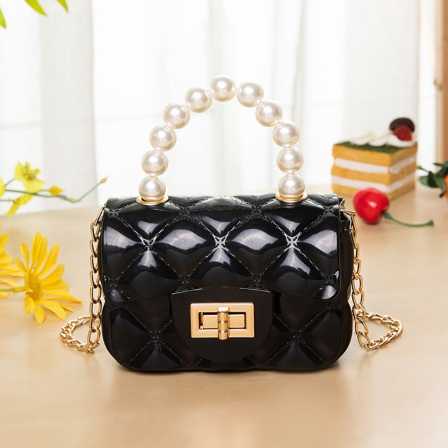 

Black Fashion Patchwork Solid Chain Strap Crossbody Bag