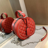 Красная модная повседневная сумка через плечо с цепным ремешком