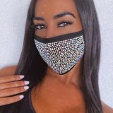 Black Fashion Hot Drilling Dekorative weiße Gesichtsmaske