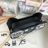 Black Fashion Casual Game Console Crossbody Bag