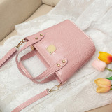 Розовая модная повседневная однотонная сумка через плечо