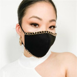 Protección facial a prueba de polvo de patchwork informal de moda negra