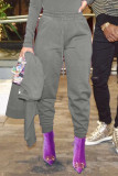 Pantaloni regolari in tinta unita viola Sportswear