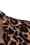 Costume deux pièces imprimé léopard pour adulte, multicolore, mode, Sexy, coupe cintrée, Patchwork, Camouflage, crayon, Long