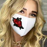 Weißer Mode-Gesichtsschutz mit lässigem Druck