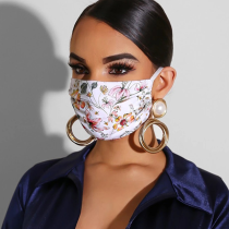 Protección facial con estampado informal de moda colorida