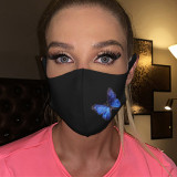 Hellblauer Mode-Gesichtsschutz mit lässigem Druck