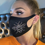Protección facial con estampado casual de moda negra
