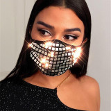 Protección facial con estampado casual de moda dorada
