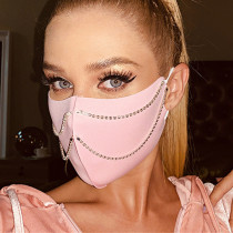 Protección facial con estampado casual de moda rosa