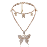 Goldmode-beiläufige Schmetterlings-Halskette