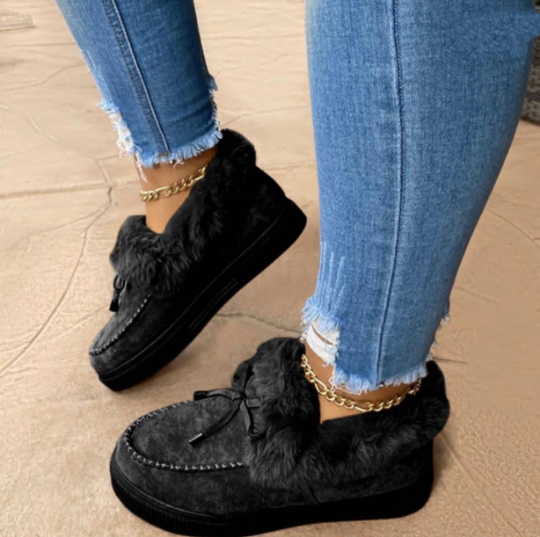 

Black Casual Round Keep Warm Shoes