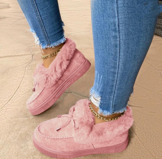 

Pink Casual Round Keep Warm Shoes