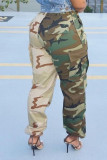 Camouflage Street Pantalon de poche à imprimé camouflage