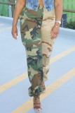 Camouflage Street broek met camouflageprint op zak