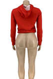 Blusas de cintura média com estampa de rua vermelha
