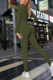 Lila Casual Living Solid Bestickter V-Ausschnitt Skinny Jumpsuits