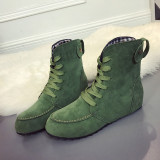 Moda verde casual dolce rotondo tenere in caldo scarpe comode