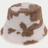 Bruine mode casual hoed met print