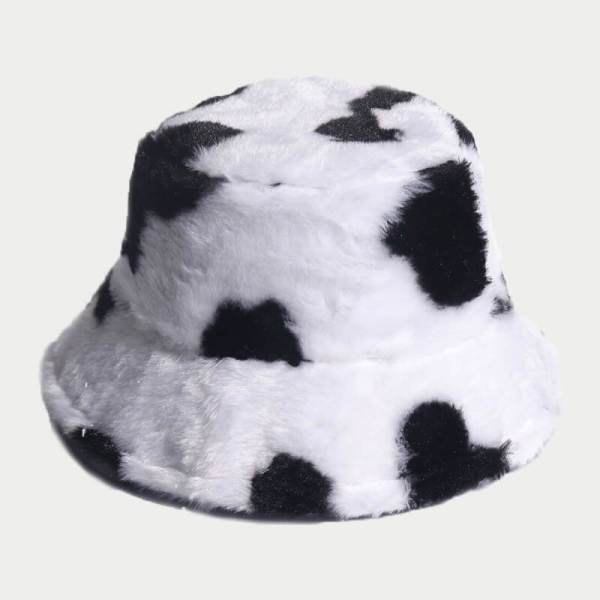 Sombrero de estampado casual de moda blanco negro