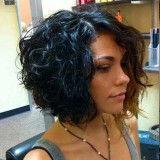 Black Fashion Personality Short Curly Wigs