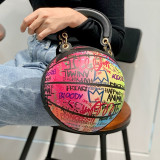 Lila Mode Casual Graffiti Basketväskor