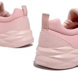 Sneakers traspiranti in tinta unita casual alla moda rosa