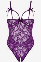 Фиолетовое модное сексуальное однотонное прозрачное прозрачное нижнее белье