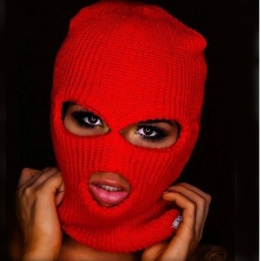 Protection faciale solide à la mode rouge