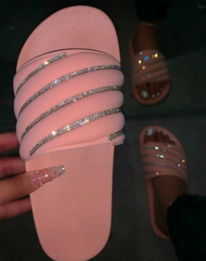 Pink Fashion Casual Hot Drill Opend Schnüren Sie bequeme Schuhe