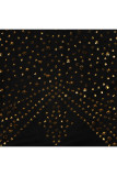 Gold Acetylfaser Sexy Flügelärmel Lange Ärmel O-Ausschnitt A-Linie Knöchellang Diamanten Kettenperspektive Clu