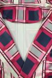 multicolor Notched Print bow-knot Slim fit Patchwork Button Stringy selvedge Print Long Sleeve Suit jac