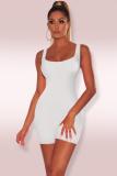 Slip senza maniche solido sexy bianco moda